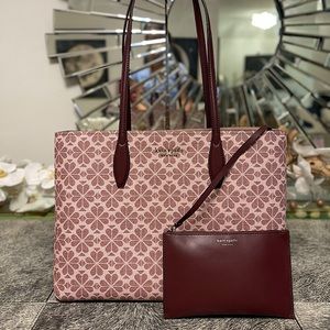 Kate Spade Flower Coated Canvas Large Work Tote